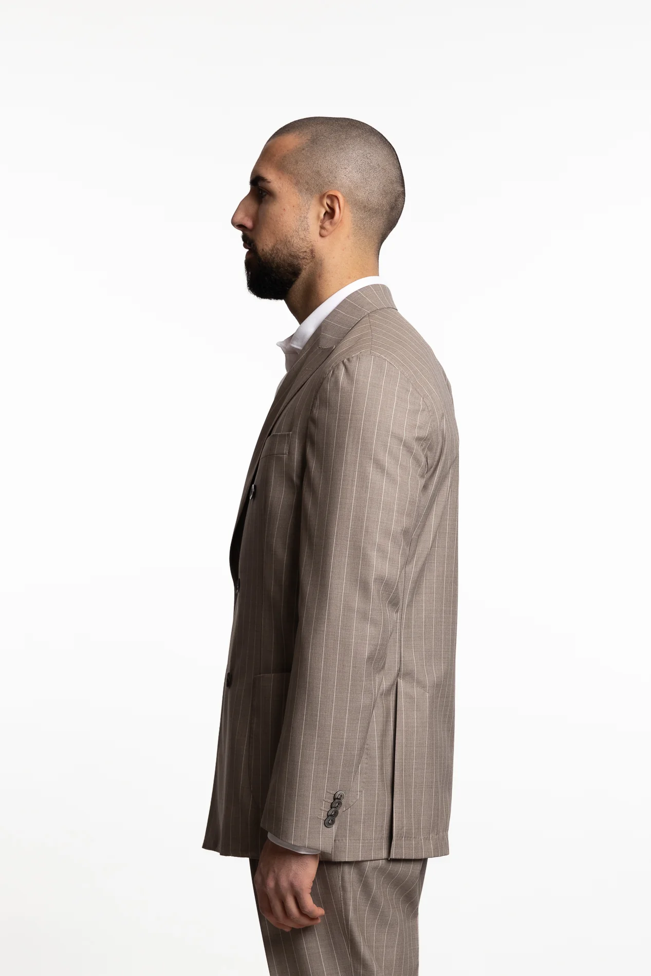 Vicenza DB Wool Blazer Trench Beige - Image 2