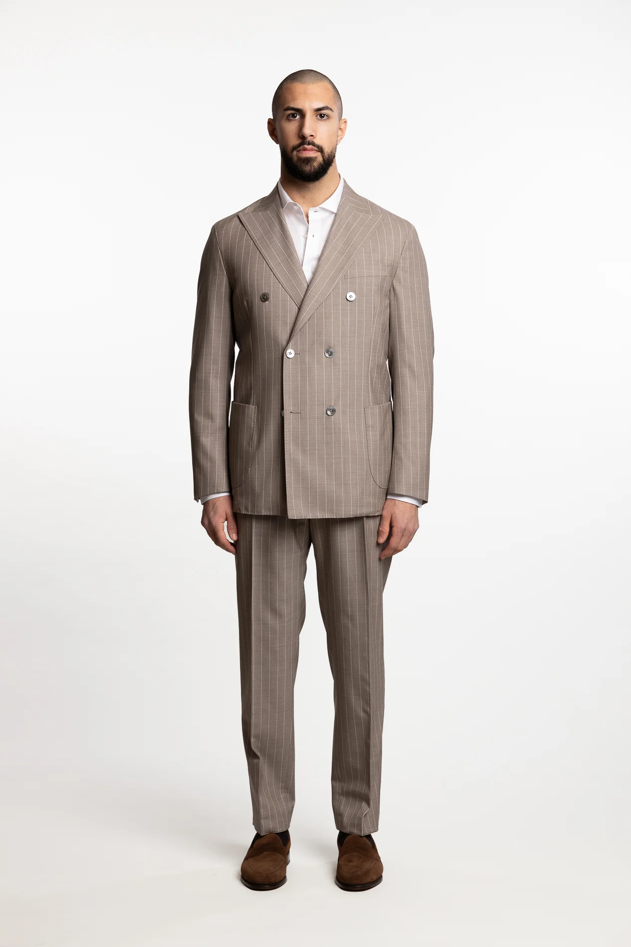 Vicenza DB Wool Blazer Trench Beige - Image 4