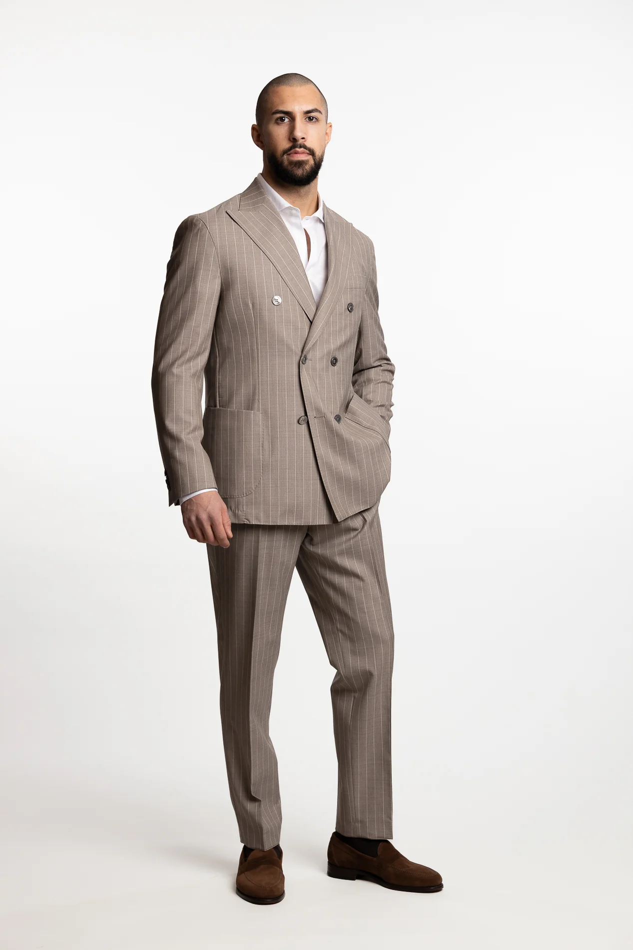 Vicenza DB Wool Blazer Trench Beige - Image 5