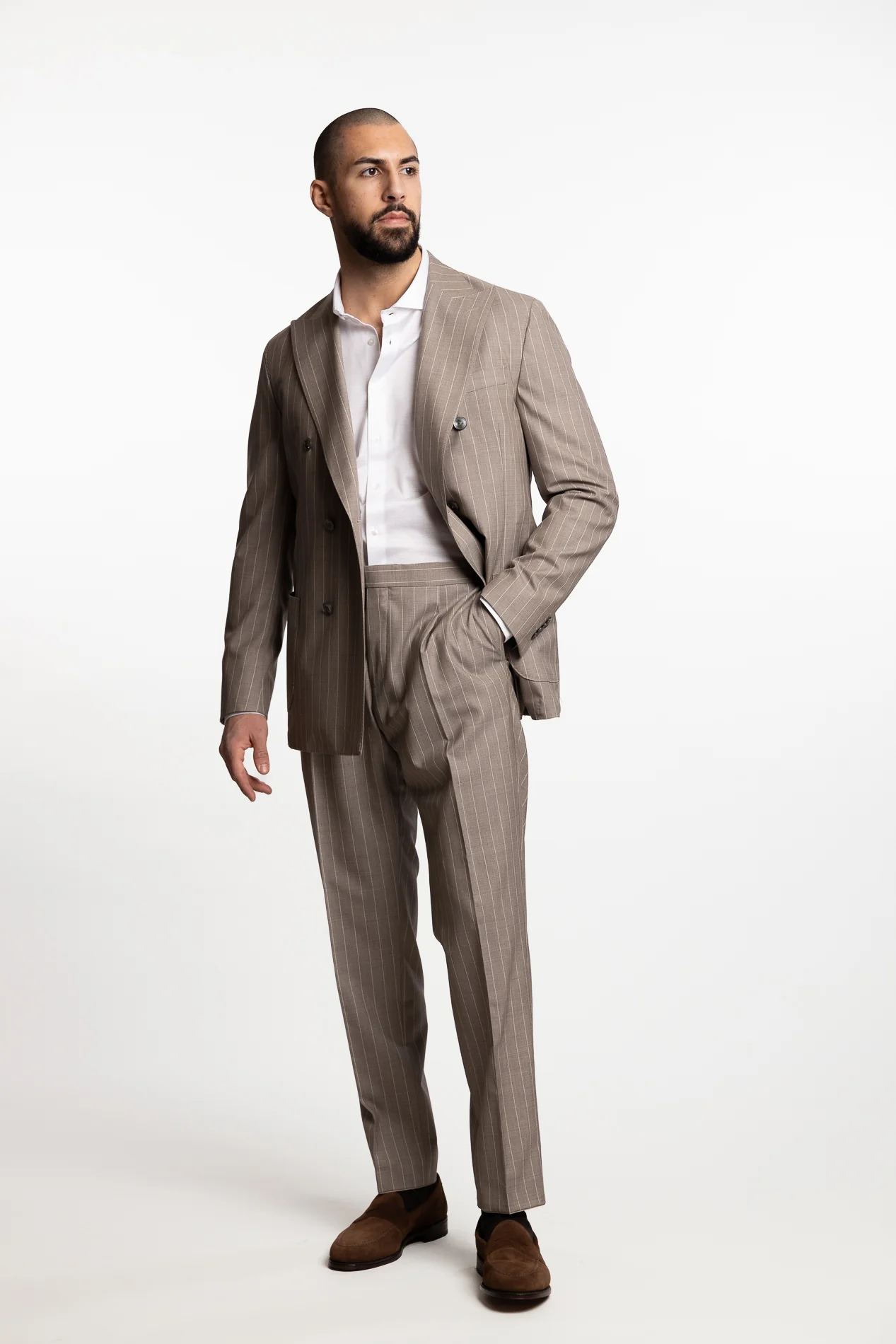 Vicenza DB Wool Blazer Trench Beige - Image 6