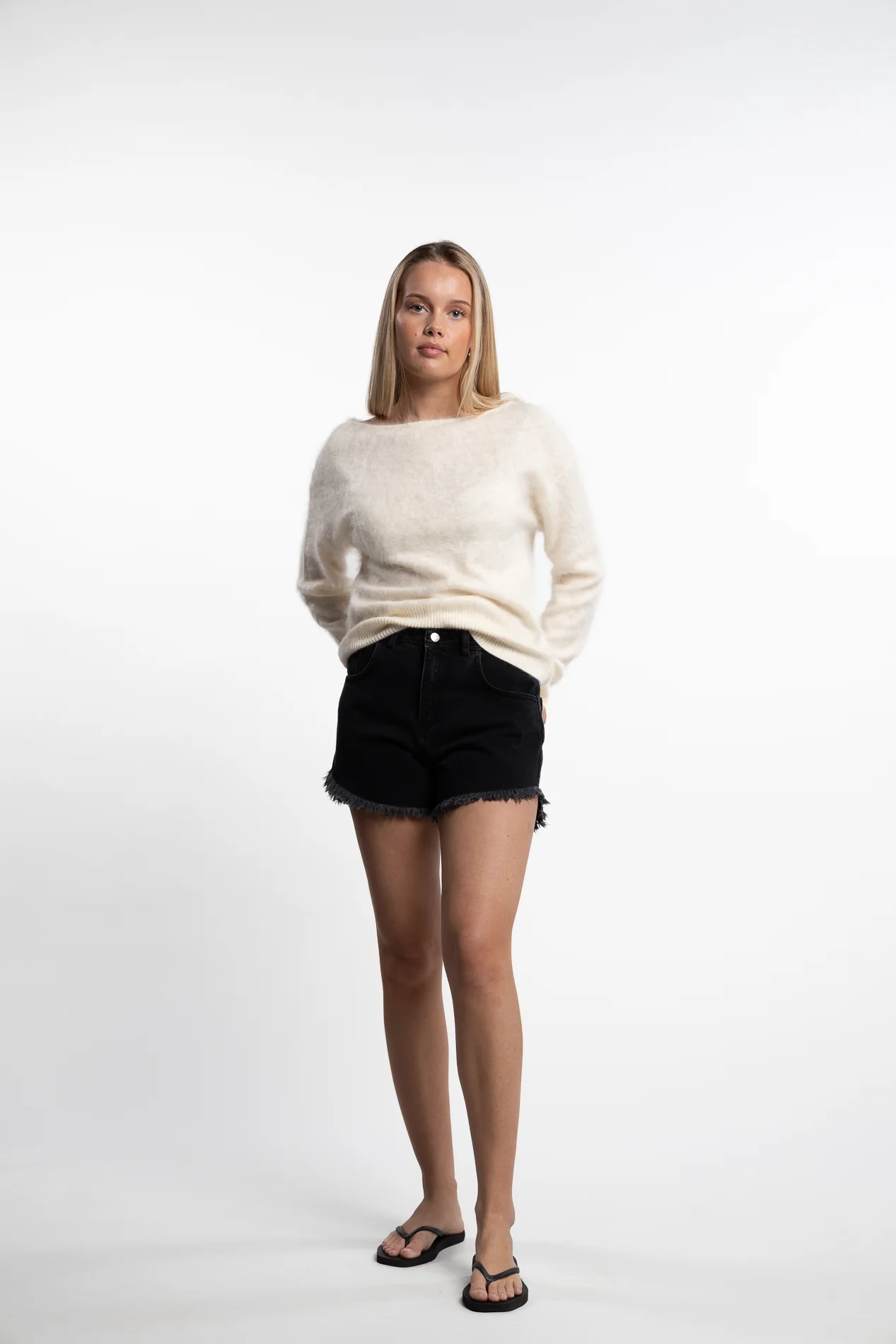 Porto Shorts- Washed Black - Image 8